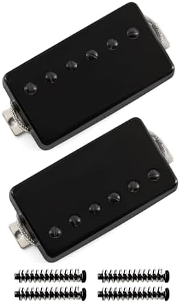 FLEOR Alnico5 Guitar Humbucker Pickup Set Chrome Bridge & Neck Pickups Compatible with LP style Guitar Part