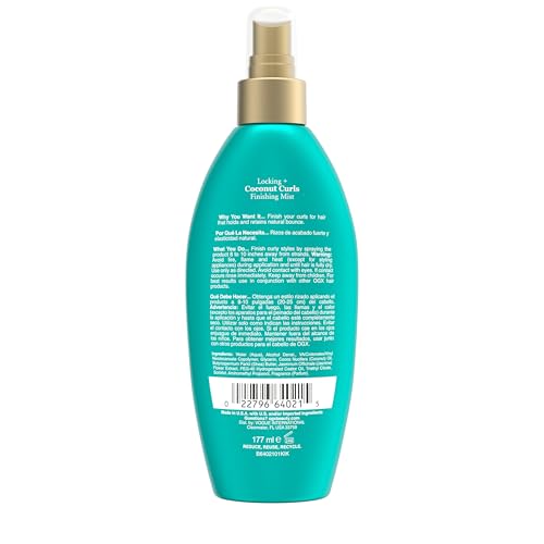 OGX Locking + Coconut Curls Finishing Mist, 6 Fl Oz