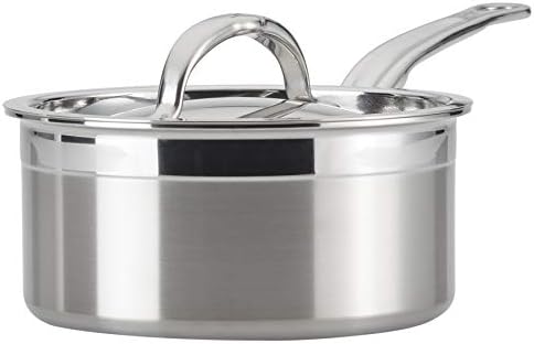 Hestan - ProBond Collection - Professional Clad Stainless Steel Sauce Pan, Induction Cooktop Compatible, 1.5 Quart