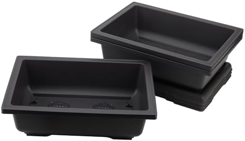 KINJOEK 25 PCS 6.5 Inch Plastic Bonsai Training Pots, Rectangular Plant Bonsai Tree Pot
