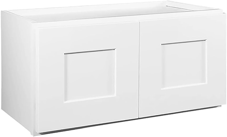 Design House Brookings Kitchen Bridge Wall Cabinet, 30", White | Wall Mount, Contemporary/Modern, Wood, Kitchen, 561639