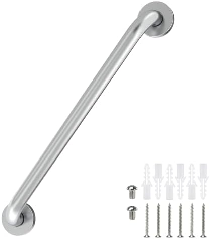 16 Inch Grab Bars for Bathtubs and Showers Brushed Nickel | Safety Shower Grab Bars for Seniors Elderly Handicapped