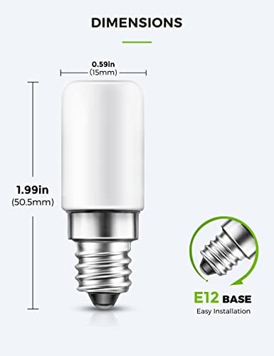 L LOHAS LED C7 S6 Night Light Bulb, Mini LED Bulb Candelabra E12 Base | 15 Watt Light Bulbs Equivalent(1.5W), Soft/Warm White 3000K LED, Small Light for Bedroom Salt Lamp(6 Pack)