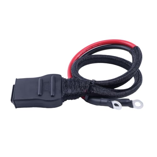 2-Pin Battery Cable Harness Plow Side 21294 8245 with Strap Ties and Cap Compatible with Western Fisher Snow Plows