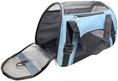 ZaneSun Cat Carrier,Soft-Sided Pet Travel Carrier for Cats,Dogs Puppy Comfort Portable Foldable Pet Bag Airline Approved (Small Blue)