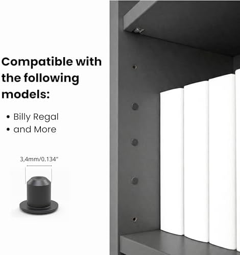 Sintrix Fab 140-Pack Plug Caps Compatible with IKEA Billy Bookcase | White Low-Profile Screw Opening Plugs for Shelf and Pre-Drilled Holes, Clean-Finish Furniture Accessories