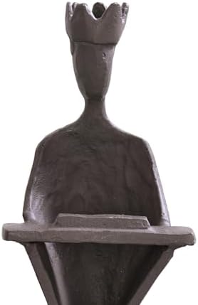 Danya B. Modern Christmas Easter Manger Nativity Scene - 9-Inch Iron Nativity Set with 6 Sculptures (Baby Jesus in a Manger, Joseph