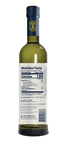 Ancient Foods EDAFOS Extra Virgin Olive Oil Cold Pressed – Fresh, Cold Pressed olive oil from Greece, PDO Crete – 16.9oz (500ML)