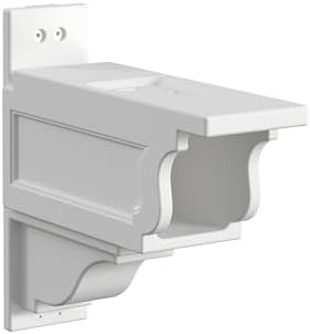 Mayne Dover Decorative Mailbox Post with Newspaper Holder, White | For post-mount mailboxes, Weather & fade resistant, All season, 15-year warranty