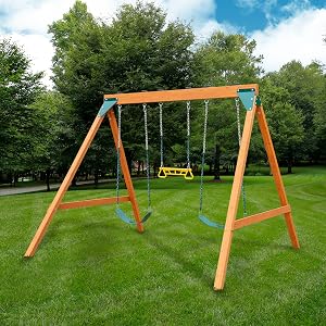 PB 8360, Ranger, wooden swing set, swing set for kids, swing set with swings, A Frame Swing set