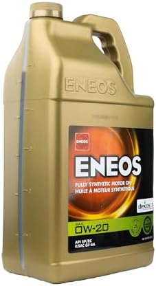 ENEOS 0W-20 Fully Synthetic Motor Oil, API SQ, dexos1 Gen3, 1 Qt