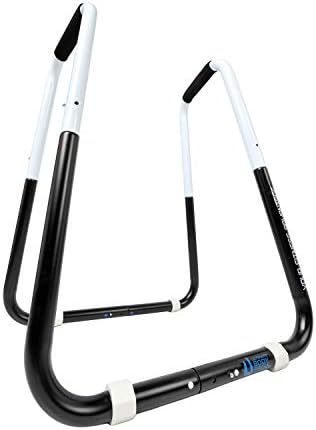 Ultimate Body Press Dip Bar Fitness Station - Adjustable Width Folding Dip Stand with Angled Grips, Stable Leveling and Easy Storage