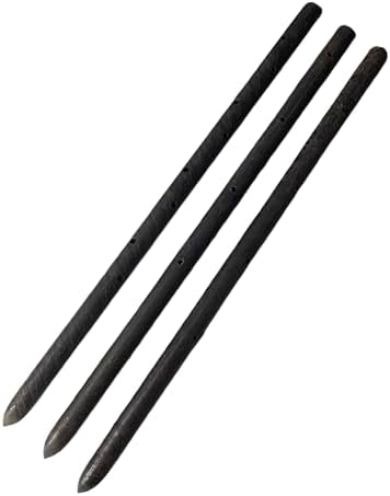 MCA 18" Round Steel Concrete Form Stakes (10 Pack) 3/4" Heavy-Duty Pointed with Holes – for Construction, Landscaping, Garden, Anchoring
