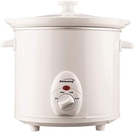 Brentwood SC-135W Appliances 3 quart Slow Cooker, White