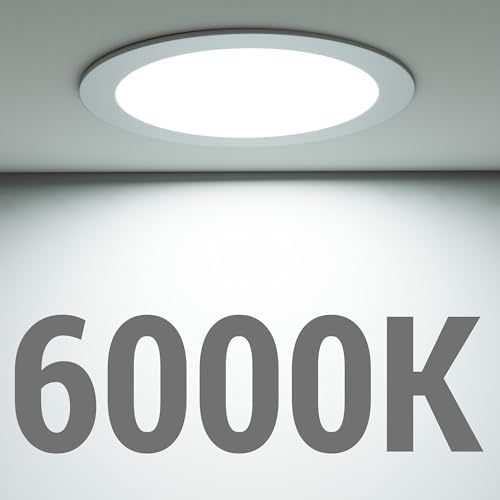 Ensenior 12 Pack 6 Inch LED Recessed Ceiling Light, 5CCT, 1200LM 12W 120V