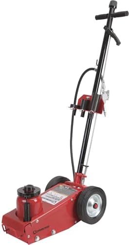 Strongway 22-Ton Quick Lift Air/Hydraulic Service Floor Jack | Controlled vehicle lifting, heavy shop use, stable positioning, professional garage service, durable steel construction