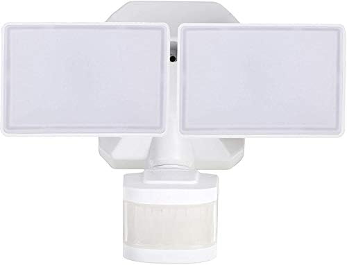Dusk-to-Dawn Security Lights with Motion Sensor, 5000K IP65 Waterproof Outdoor, 280W Equiv. 110V 120V Dual-Head Rotatable LED Flood Light for Porch, Garage, Yard, Driveway