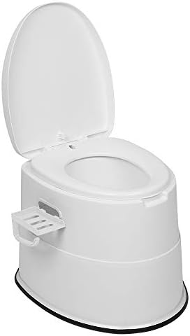 VINGLI Portable Toilet | Indoor Outdoor Commode w/Detachable Inner Bucket & Removable Paper Holder, Lightweight & Compact for Camping, Boat, Van