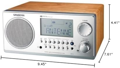 Sangean WR-2 FM-RBDS AMWooden Cabinet Digital Tuning Receiver (Walnut) (Renewed)