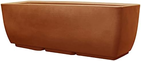 RTS Home Accents 30" Urban Rectangular Garden Planter, Graphite - Stylish, Durable, and Weather-Resistant Planter for Outdoor Gardens, Patios, and Urban Spaces