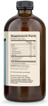 Dr. Mercola Biothin Ketone Energy MCT Oil - Supports Energy & Ketone Production - C8 & C10 Medium-Chain Triglycerides - Non-GMO