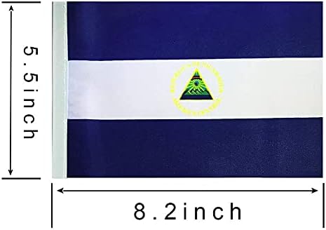 ZXvZYT Nicaragua Nicaraguan Flag Banner String, Small Mini Nicaragua Pennant flags, For Grand Opening, National Sports Events