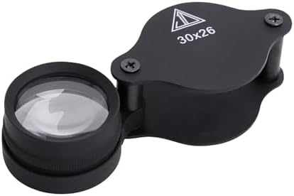 Mini 20X Folding Pocket Magnifier with Metal Case - Portable Reading Magnifying Glass for Inspection, Jewelry, Coins, Hobby, Travel