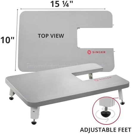 SINGER | Heavy Duty 4452 Sewing Machine 4411, 4423, 4432, and 4452 Mechanical Heavy Duty Sewing Machines Extension Table, Gray