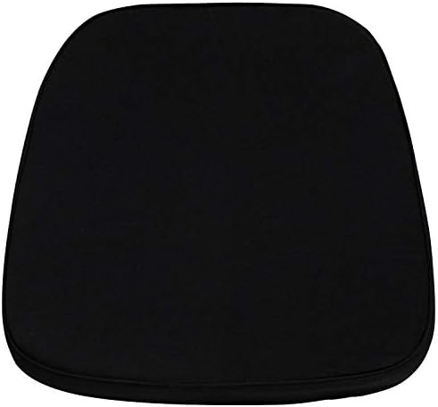 Flash Furniture Soft Black Fabric Chiavari Chair Cushion | Soft Fabric, Hook and Loop Fastener, Replacement Cushion