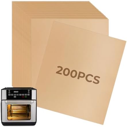 6Pcs 9×10 inch Fryer Oven Liners and 6Pcs Mesh Grill Mats for Instant Vortex Pro Plus 10QT, Non-Stick Oven Liner and Mesh Grill Mats for Toaster, Oven, Microwave