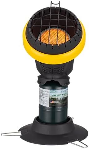 Portable Personal Propane Heater, Indoor Safe for Camping, Garage, Patio, Tent, Outdoor, 4, 000 BTU, Fits 1 Pound LP Tank