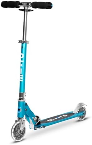 Micro Kickboard | Sprite Foldable LED Scooter for Ages 6+ | Children up to 220 lbs | 2 Wheel | Travel Ready | Adjustable T Bar | Smooth Ride
