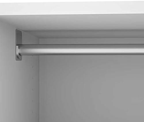 Bestar Versatile Small Closet Organizer, 36-inch White Wardrobe for Bedroom, Mudroom, Entryway, or Kitchen Pantry