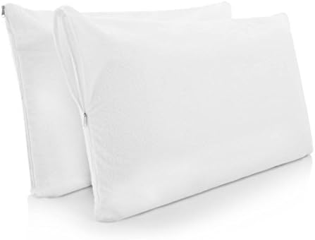 LUCID Premium Waterproof Mattress Protector, Queen Size – Fitted Sheet Style, Machine Washable – Cotton Terry Top Cover – Dorm Room Essential – White