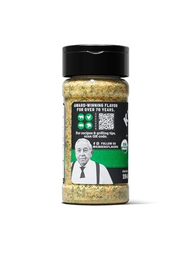 Kinder's Organic Buttery Garlic Salt, Premium Quality Seasoning, MSG Free and USDA Certified Organic, 2.75 oz