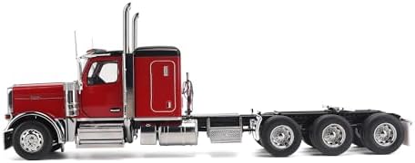 1:32 Scale Peterbilt Model 589 131-inches-BBC 58-inches-Sleeper Tridem-Axle Legendary Package Truck Tractor (Legendary-Red Color) - Transport Series