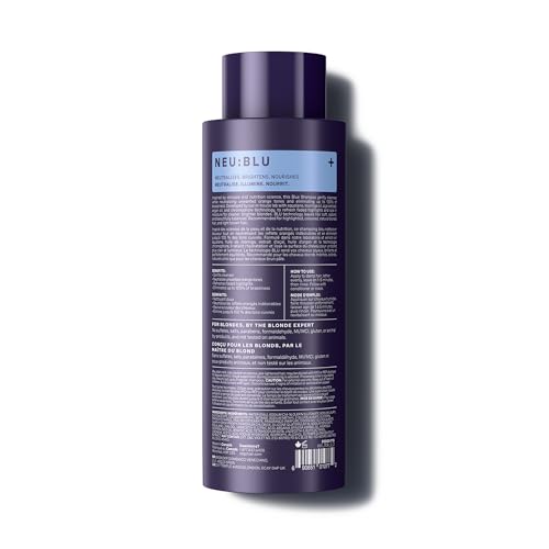 OLIGO PROFESSIONNEL - Blacklight Blue Shampoo - Sulfate-Free Blue Shampoo for Blonde and Color Hair - Revive Treated Hair - Refreshes Faded Highlights - 11 Amino Acids and Moisturizing Formula - 8.5oz