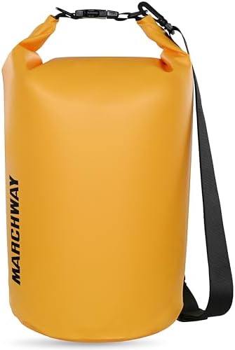MARCHWAY Floating Waterproof Dry Bag Backpack 5L/10L/20L/30L/40L, Roll Top Sack Keeps Gear Dry for Kayaking, Rafting, Boating, Swimming, Camping, Hiking, Beach, Fishing