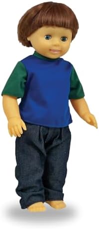 Get Ready Kids Caucasian Boy Doll - 16 inch Realistic Vinyl Poseable Doll | Imaginative play boy doll with movable limbs, rooted hair
