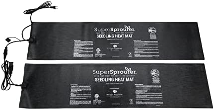 Super Sprouter Premium Heated Propagation Kit for Starting Seeds or Cuttings, Includes Heat Mat, Tray, Grow Light, and More