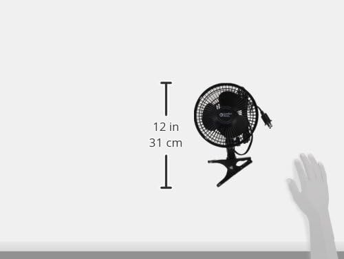 Comfort Zone Portable Clip on Fan with Fully Adjustable Tilt, Electric, 6 inch, Quiet, Indoor, 2 Speed, Mini Desk Fan, Table Fan, Airflow 6.53 ft/sec, Ideal for Home, Bedroom, Dorm & Office, CZ6C
