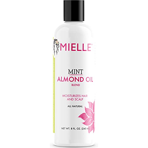 Mielle Organics Mint Almond Oil - Lightweight Dry Scalp Oil to Lock in Moisture and Help Encourage Longer
