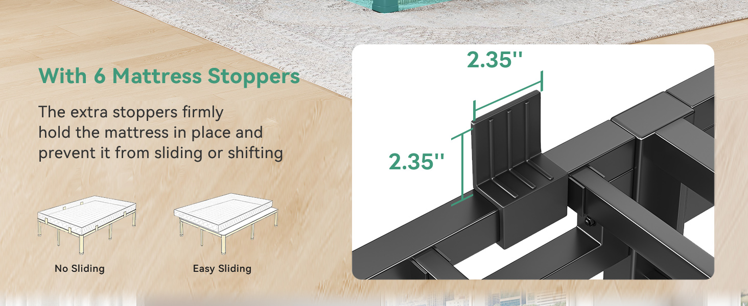 with 6 upgraded mattress baffles to firmly fix the mattress and prevent sliding and displacement