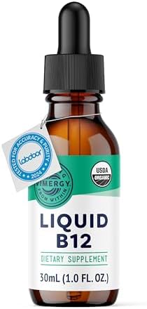 Vimergy Liquid Vitamin B12 Brain Function, 2500 mcg, Organic, 30 Servings | Brain Body Nourish*, Supports Oxygen and energy to the Brain*, Methylcobalamin & Adenosylcobalamin, Vegan, Non-GMO