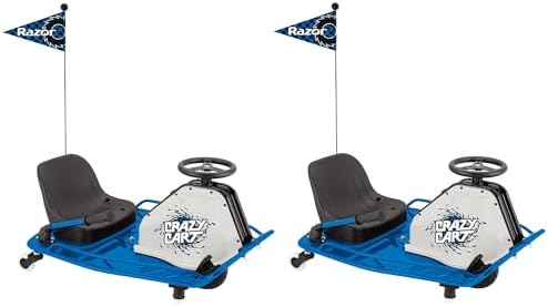 Razor Crazy Cart – 12 MPH (19 KMH) Ultimate Drifting Machine with 40 Min Ride Time, High-Torque Motor and Pro-Style Drift Bar for Extreme Fun, Ages 9+ | 250W Motor, Up to 12 Mph, 40-Min Run Time, Foot Pedal Throttle, High-Impact Pneumatic Front Tire & Re…