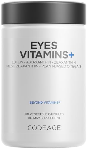 Codeage Eyes Vitamins, AREDS 2, Lutein, Zeaxanthin, Astaxanthin, 120 Cap