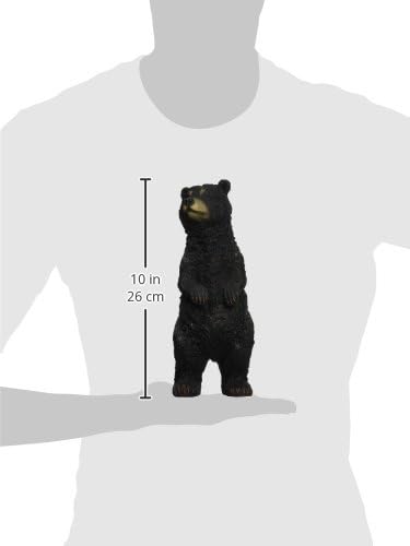 Design Toscano QM24217001 Black Bear Statue Walking, Multicolored