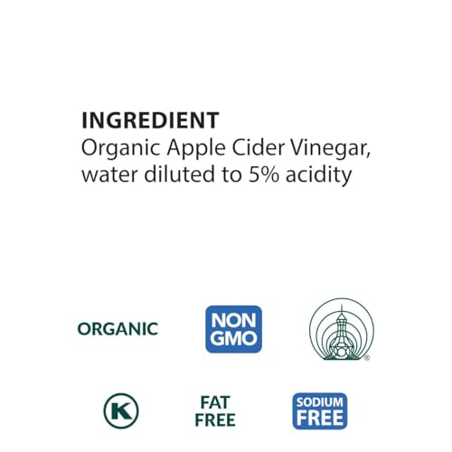 Eden Organic Apple Cider Vinegar, Raw, Unpasteurized with Mother, 16oz Glass