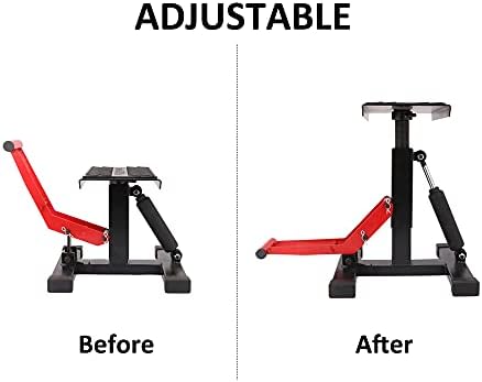 Motorcycle Jack Dirt Bike Stand Lift - Adjustable Hydraulic Lift Save Effort Hoist Table Height Lifting Stand
