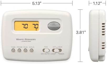 White-Rodgers 70 Series 5-2 Day Digital Programmable Thermostat, 1F72-151